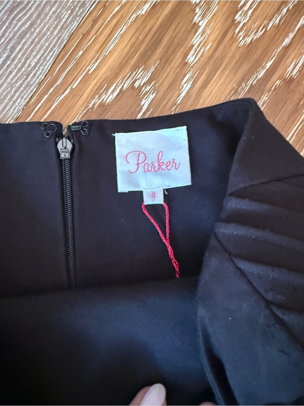 Parker Black Flared Mini Skirt NWT Size 4 | High Waist A-Line Party Skirt - Picture 2 of 6
